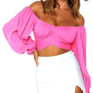 Off Shoulder Crop Top